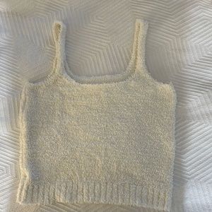 Skims cropped tank top fuzzy cozy L/XL